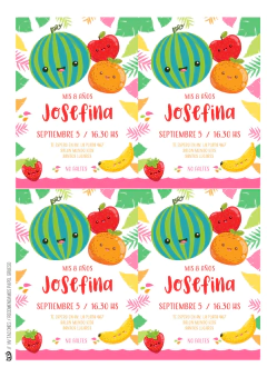 Kit imprimible Frutas nenas - comprar online