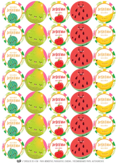 Imagen de Kit imprimible Frutas nenas