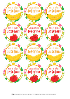 Kit imprimible Frutas nenas - comprar online