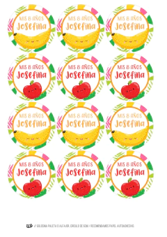 Kit imprimible Frutas nenas - comprar online
