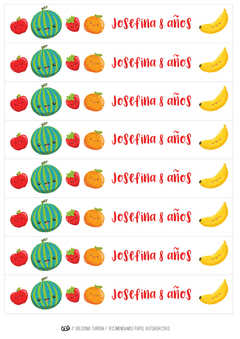 Kit imprimible Frutas nenas