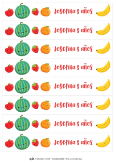 Kit imprimible Frutas nenas
