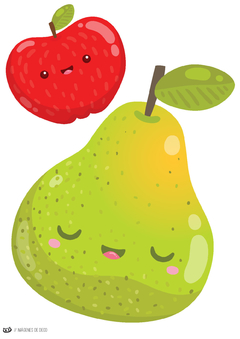 Kit imprimible Frutas nenas en internet