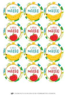 Image of Kit imprimible Frutas varones