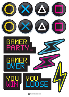 Kit imprimible Gamer Play - comprar online