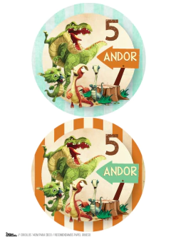 KIT IMPRIMIBLE GIGANTOSAURUS varón - tienda online