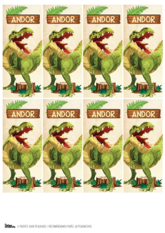 KIT IMPRIMIBLE GIGANTOSAURUS varón - comprar online