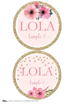 Kit imprimible Flores & Glitters II