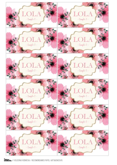 Kit imprimible Flores & Glitters II - Tres Cerditos Kits Imprimibles