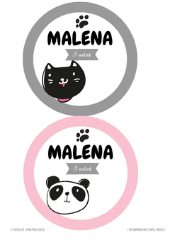 Imagen de Kit imprimible perros, gatos y panda