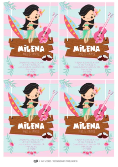 KIT IMPRIMIBLE HAWAIANA - comprar online