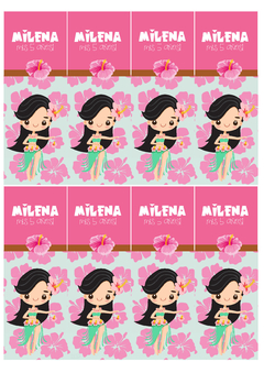 Imagen de KIT IMPRIMIBLE HAWAIANA