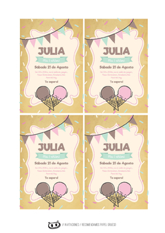 KIT IMPRIMIBLE HELADOS VINTAGE - Tres Cerditos Kits Imprimibles