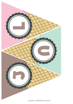 KIT IMPRIMIBLE HELADOS VINTAGE - Tres Cerditos Kits Imprimibles