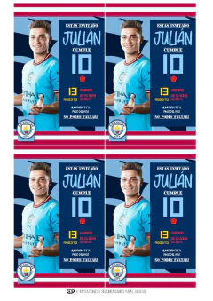 KIT IMPRIMIBLE Manchester City Julián Alvarez - Tres Cerditos Kits Imprimibles