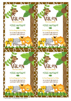 KIT IMPRIMIBLE ANIMALES SELVA - comprar online