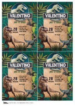 KIT IMPRIMIBLE JURASSIC WORLD - comprar online