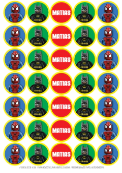 Kit imprimible Superheroes Lego