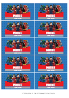 Kit imprimible Superheroes Lego - comprar online