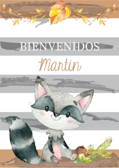 Kit imprimible mapache bosque - tienda online