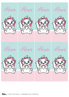 Kit imprimible Marie Aristocats