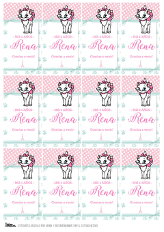 Kit imprimible Marie Aristocats