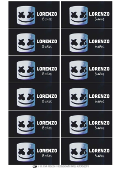 Kit imprimible Marshmallow Fortnite - Tres Cerditos Kits Imprimibles