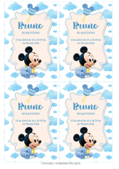 Kit imprimible Mickey Baby Disney - comprar online