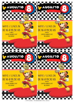 Kit imprimible Mickey sobre ruedas - comprar online