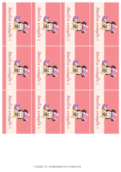 Kit imprimible Minnie Baby Disney na internet
