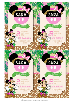 Kit imprimible Minnie Safari - comprar online