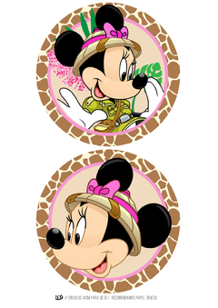Kit imprimible Minnie Safari - Tres Cerditos Kits Imprimibles