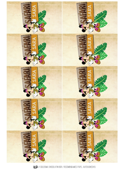 Kit imprimible Minnie Safari - comprar online