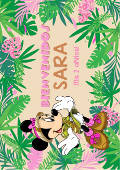 Kit imprimible Minnie Safari - comprar online