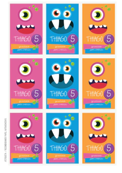 Kit imprimible Monstruos divertidos - comprar online