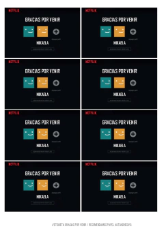 Kit imprimible Netflix movie fans na internet