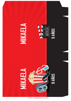 Kit imprimible Netflix movie fans - Tres Cerditos Kits Imprimibles