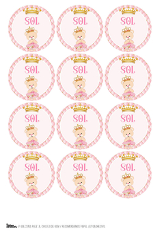 Imagen de Kit imprimible Osita princesa | PDF editable