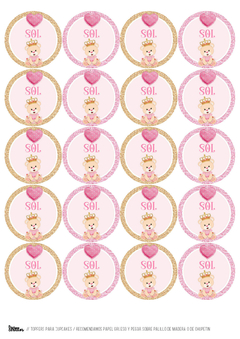 Kit imprimible Osita princesa | PDF editable