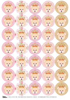 Kit imprimible Osita princesa | PDF editable - comprar online