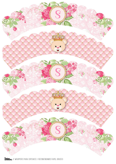 Kit imprimible Osita princesa | PDF editable en internet