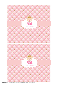 Imagen de Kit imprimible Osita princesa | PDF editable
