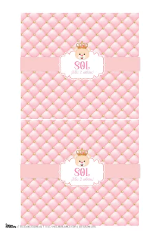 Imagen de Kit imprimible Osita princesa | PDF editable