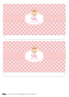 Kit imprimible Osita princesa | PDF editable en internet