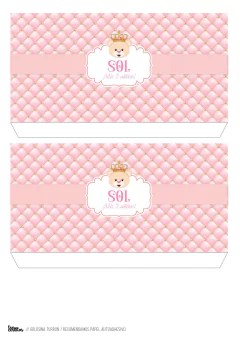 Kit imprimible Osita princesa | PDF editable en internet