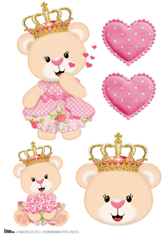 Kit imprimible Osita princesa | PDF editable - Tres Cerditos Kits Imprimibles