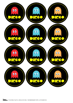 Imagen de KIT IMPRIMIBLE PACMAN