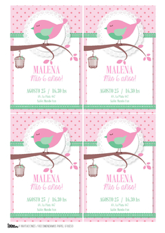Kit imprimible Pajaritos para nena - comprar online