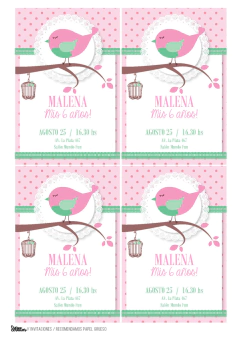 Kit imprimible Pajaritos para nena - comprar online