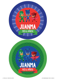 KIT IMPRIMIBLE PJMASK HEROES PIJAMAS - tienda online